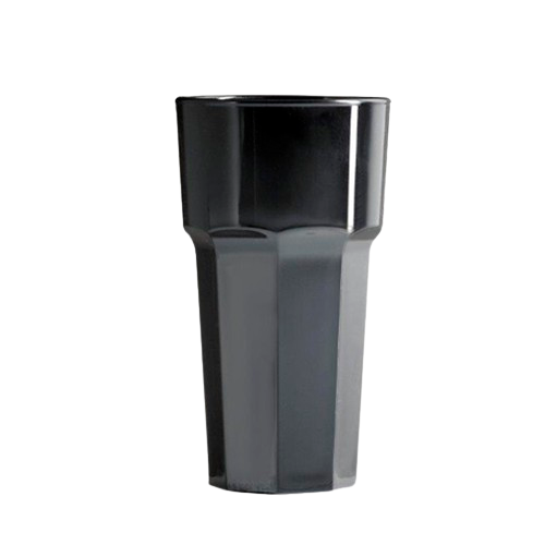 Remedy Tall black glass 340ml