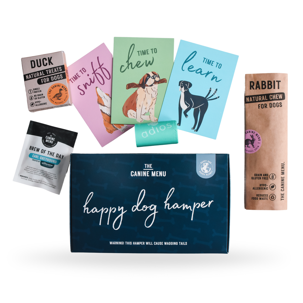 Happy Dog Hamper -  apsveikuma kaste (6 gab.)